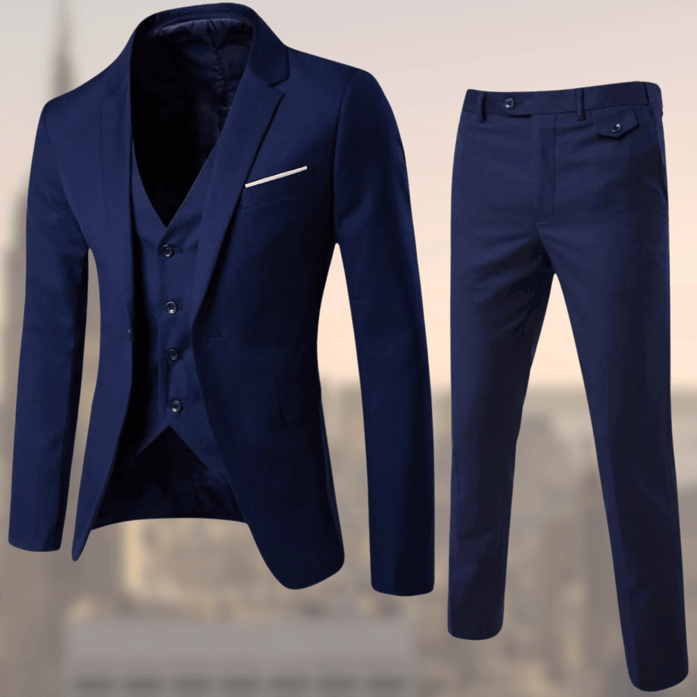 Levoire | Costume Pour Hommes Élégant 2 Pièces Pour Affaires & Occasions Spéciales Bleu foncé