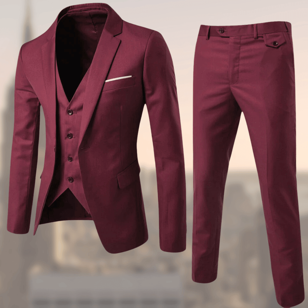 Levoire | Costume Pour Hommes Élégant 2 Pièces Pour Affaires & Occasions Spéciales Rot