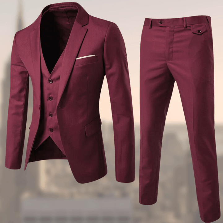 Levoire | Costume Pour Hommes Élégant 2 Pièces Pour Affaires & Occasions Spéciales Rot