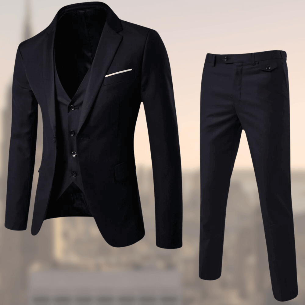 Levoire | Costume Pour Hommes Élégant 2 Pièces Pour Affaires & Occasions Spéciales Noir