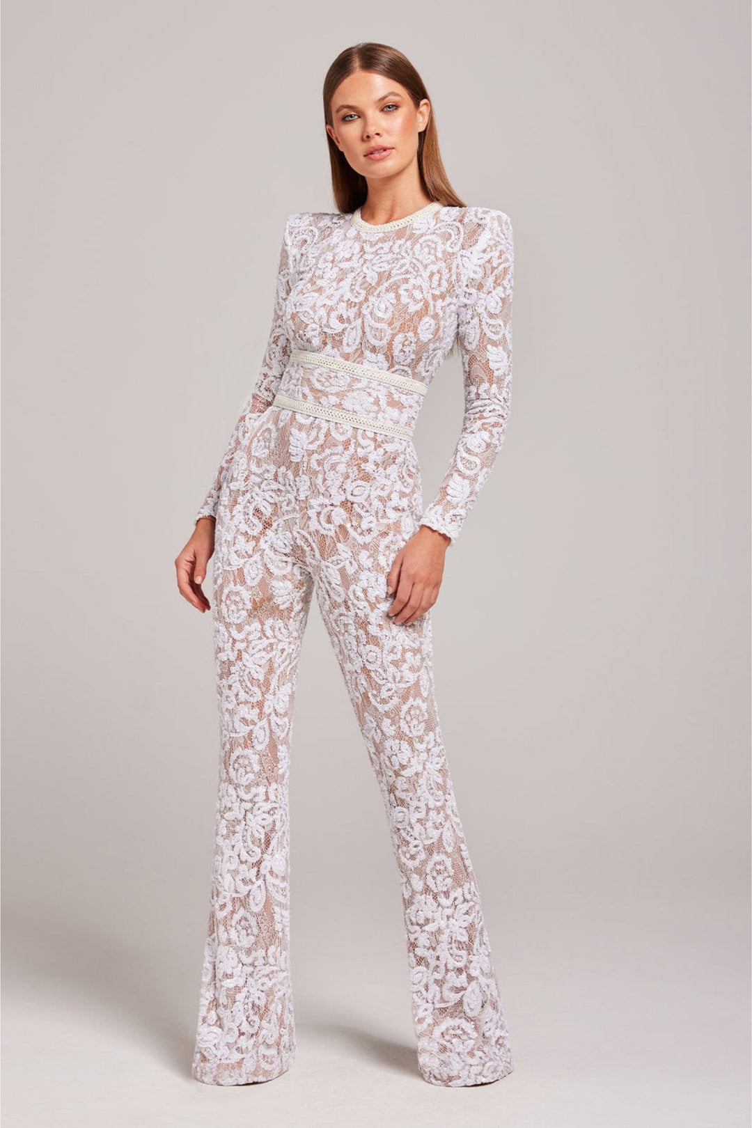 Levoire | Pull Chic En Dentelle Élégant Blanc