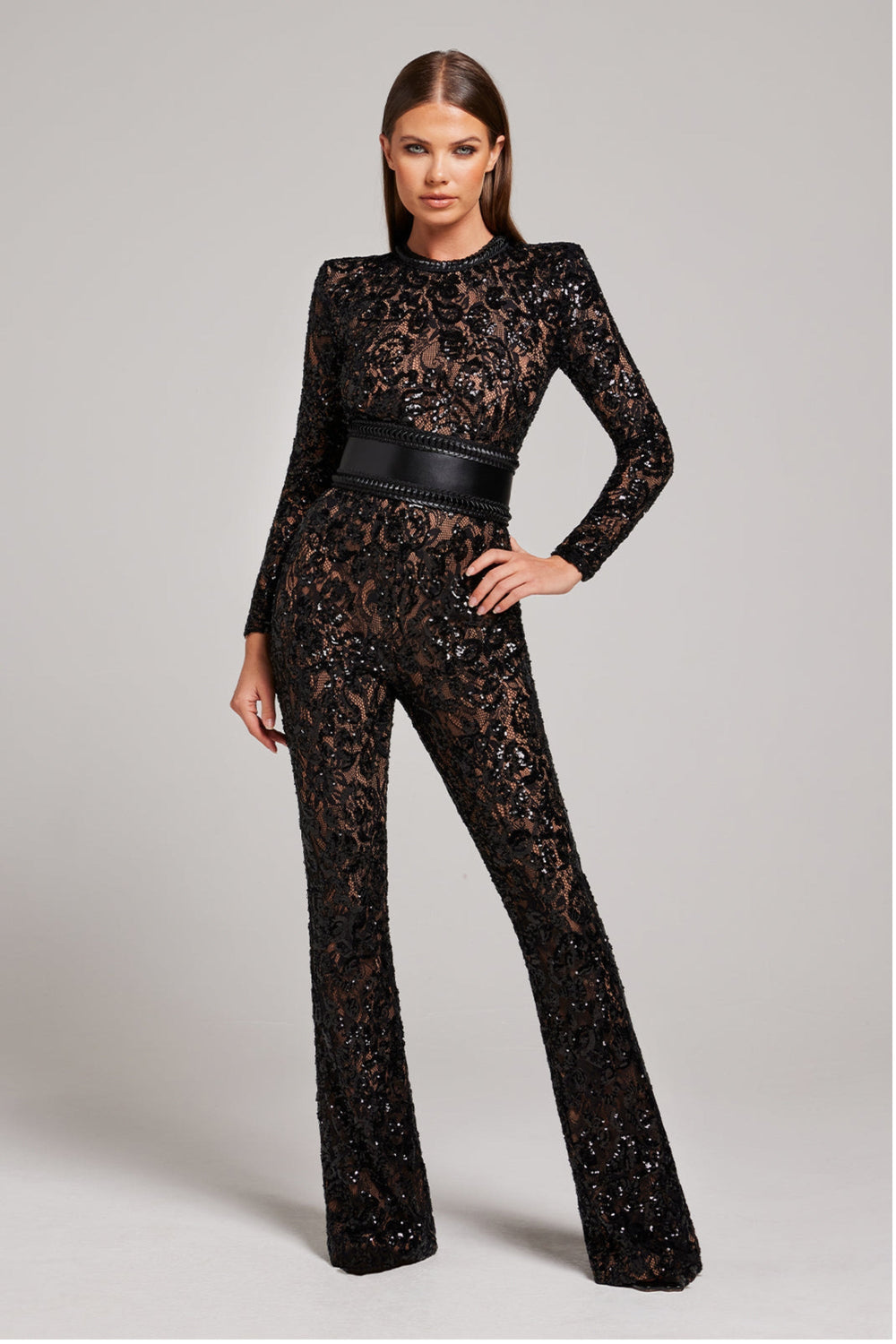 Levoire | Pull Chic En Dentelle Élégant Noir
