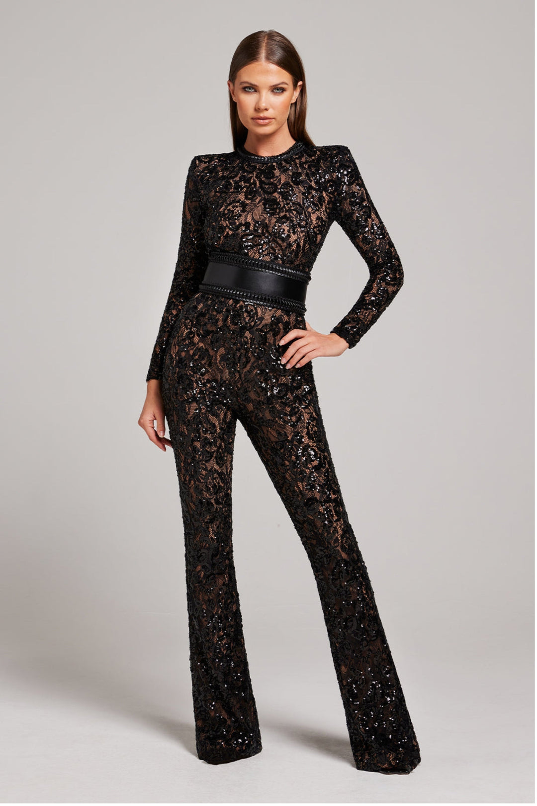 Levoire | Pull Chic En Dentelle Élégant Noir