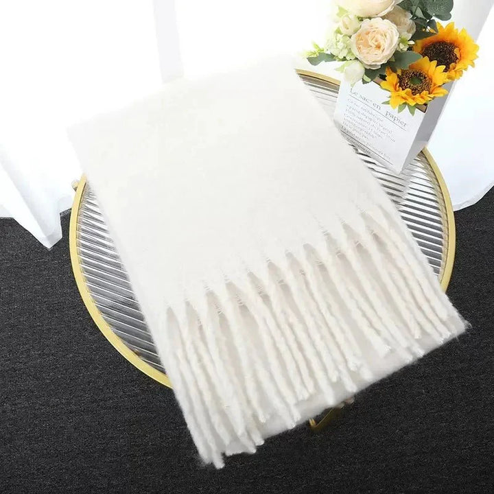 Levoire | Écharpe De Luxe En Cachemire Blanc