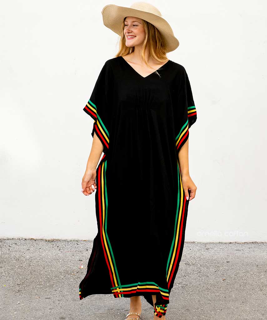 Levoire | Élégant Kaftan Pour Femmes Aérien, Stylé Et Idéal Pour Des Occasions Spéciales Noir Taille unique