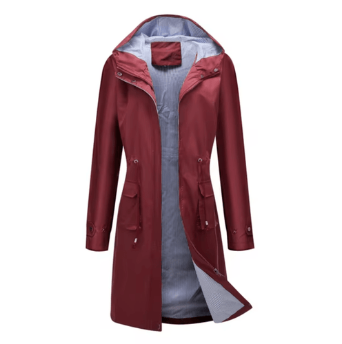 Levoire | Manteau Long Femme Imperméable Capuche Confort
