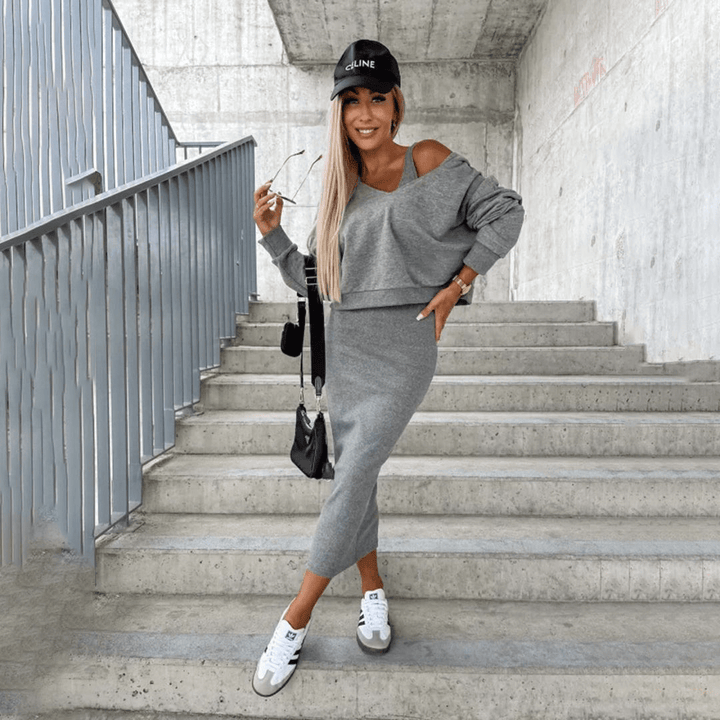 Levoire | Ensemble robe pull tricot femme 2XL