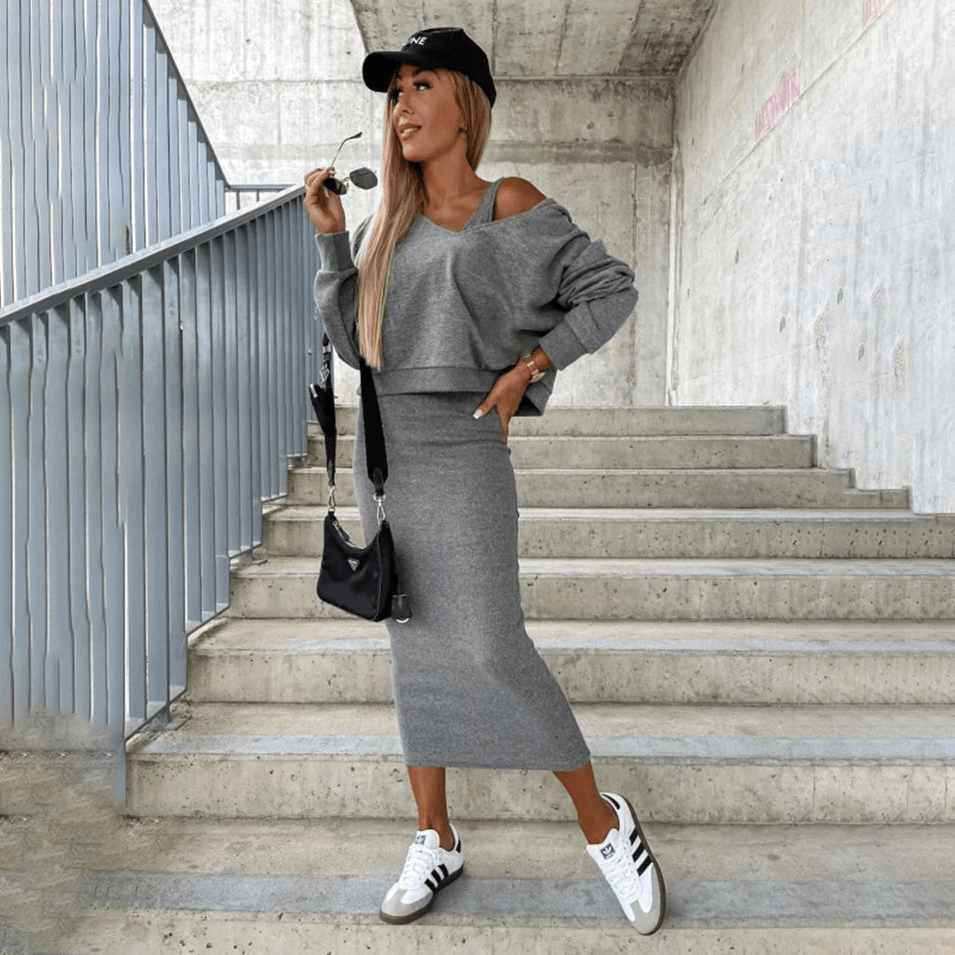 Levoire | Ensemble robe pull tricot femme