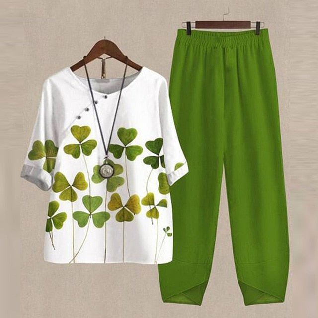 Levoire | Tenue D'Été Confortable Perhosia Verte