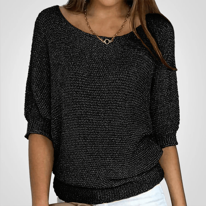 Levoire | Pull en tricot léger femme Pull Jumper Gilet Noir