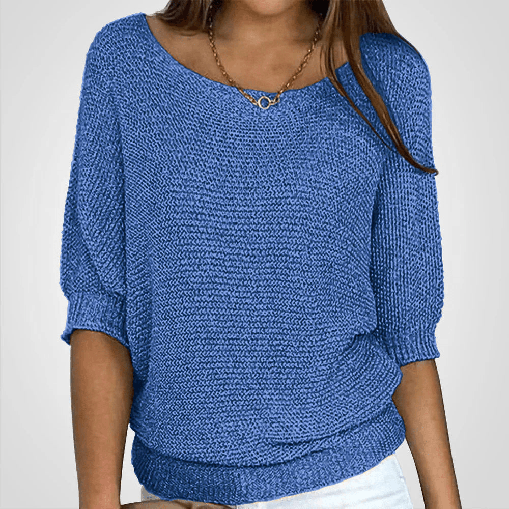 Levoire | Pull en tricot léger femme Pull Jumper Gilet Bleu