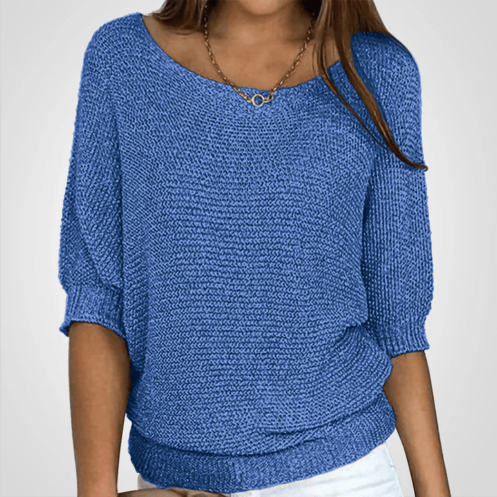 Levoire | Pull en tricot léger femme Pull Jumper Gilet Bleu