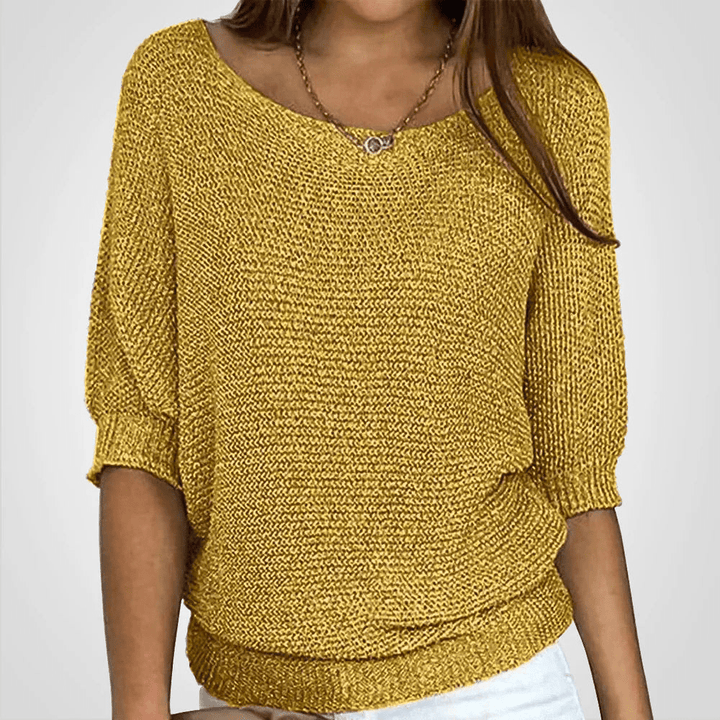 Levoire | Pull en tricot léger femme Pull Jumper Gilet Jaune