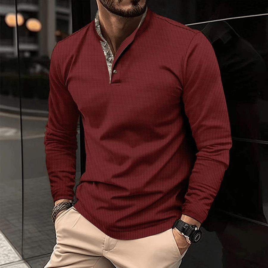 Levoire | Pull Polo Col Coloré Homme Rot