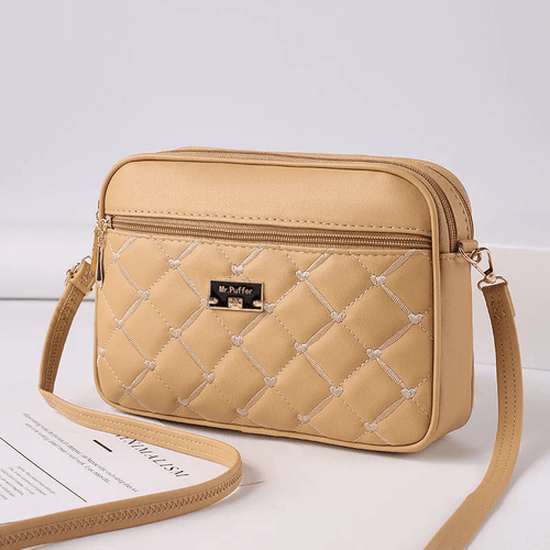 Levoire | Sac à main pour femmes avec motif en diamant et fermeture éclair