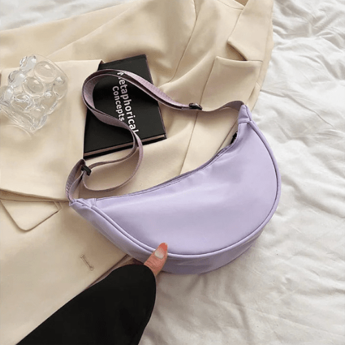 Levoire | Sac à bandoulière en nylon avec fermeture éclair et bandoulière réglable Helllila