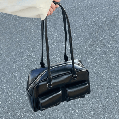 Levoire | Sac à main élégant pour femmes avec double compartiment avant Noir