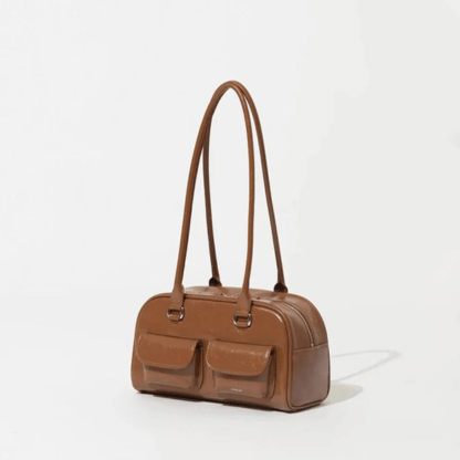 Levoire | Sac à main élégant pour femmes avec double compartiment avant Braun