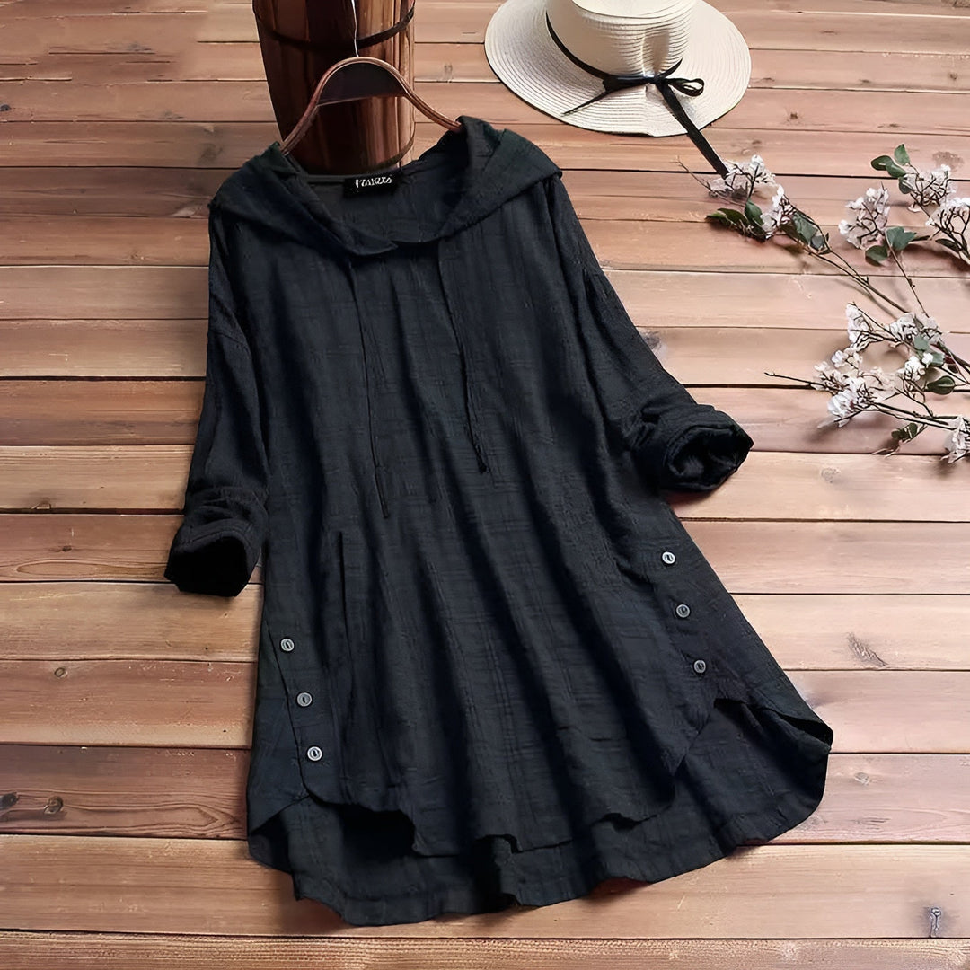 Levoire | T-Shirt Long Femme Confortable Noir