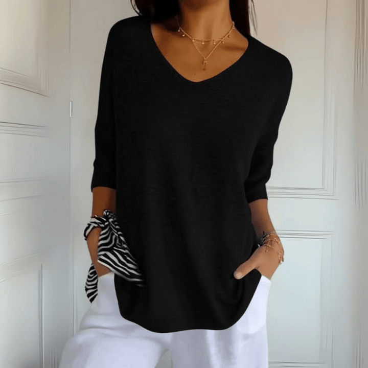 Levoire | Pull V à col en V Noir