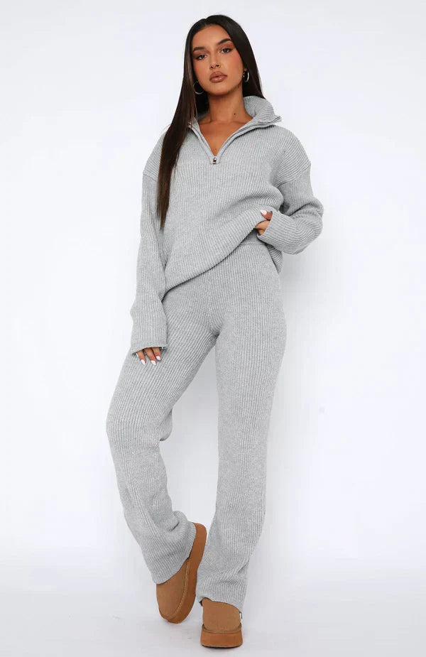 Levoire | Ensemble De Loungewear Pour Femmes Confortable, Élégant, Doux Et Idéal Pour Les Journées Cocooning Gris