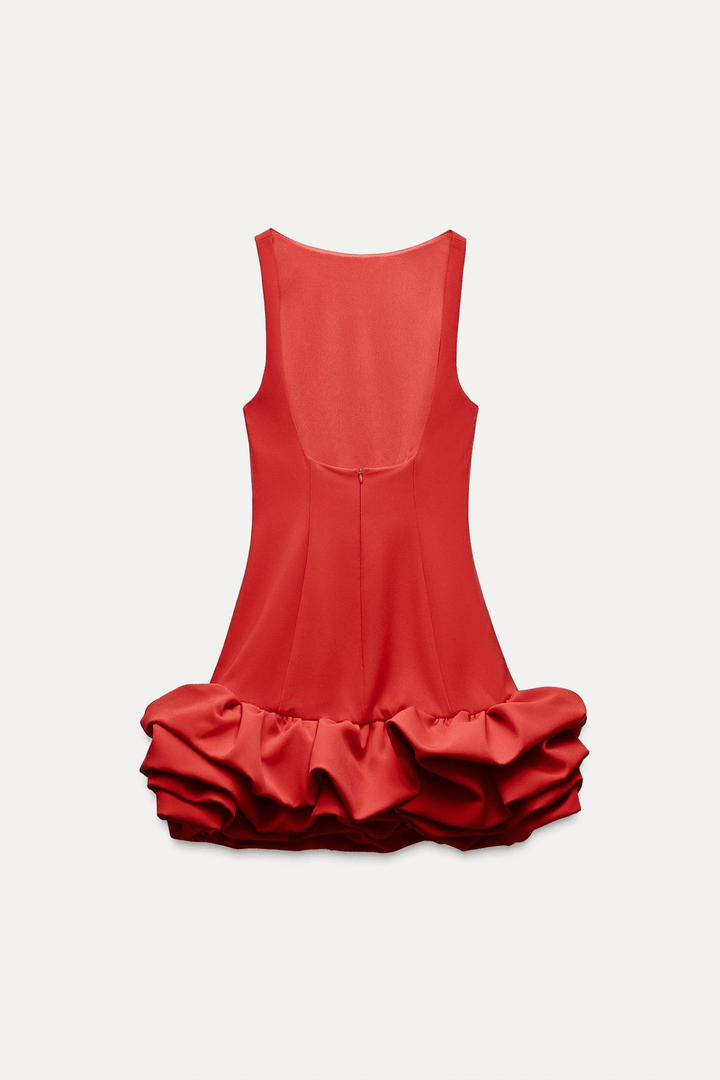 Levoire | Robe Mini Volants Sans Manches Rot