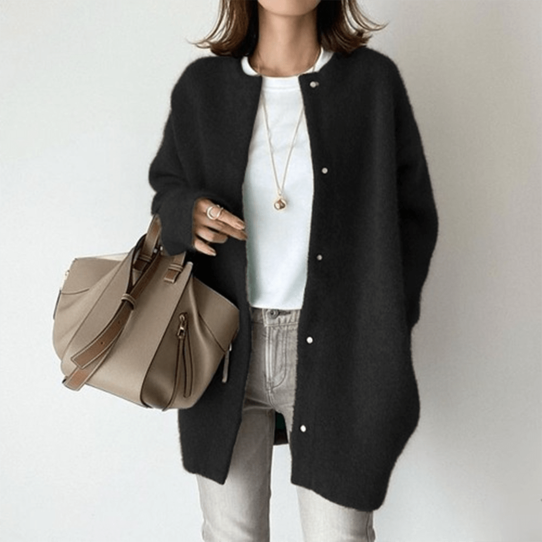 Levoire | Élégante Veste En Tricot En Cachemire Noir