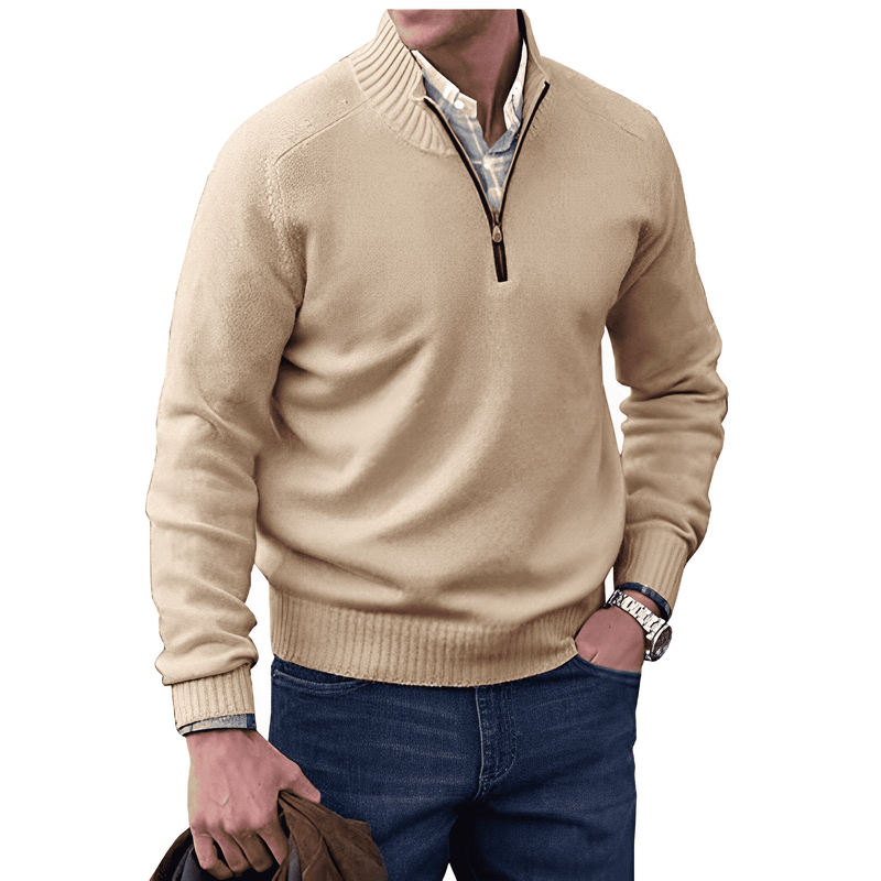 Levoire | Sweat Zippé Léger Homme Braun