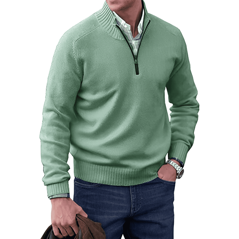 Levoire | Sweat Zippé Léger Homme Vert