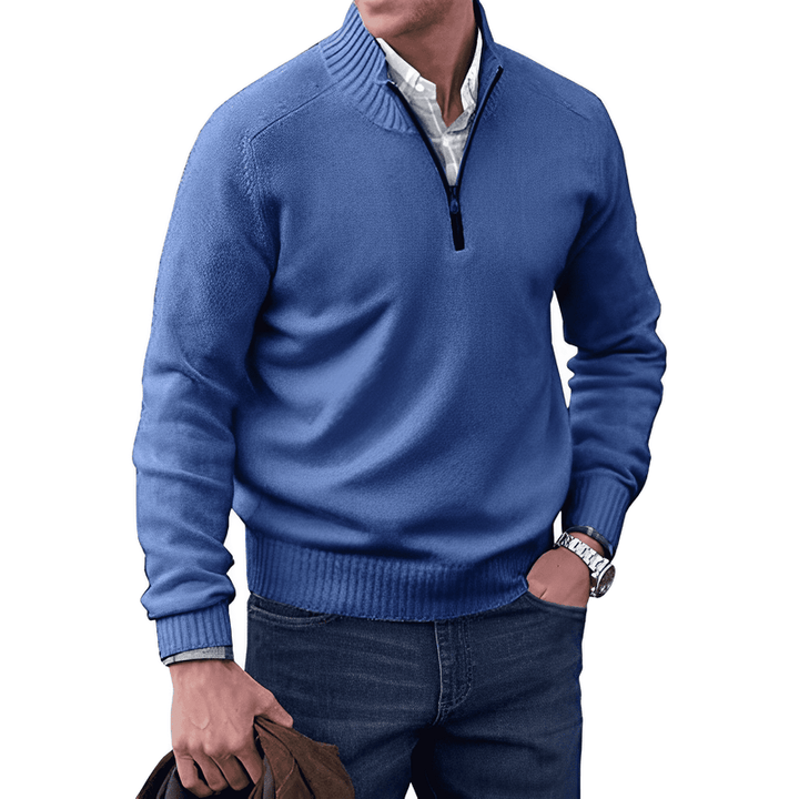 Levoire | Sweat Zippé Léger Homme Bleu