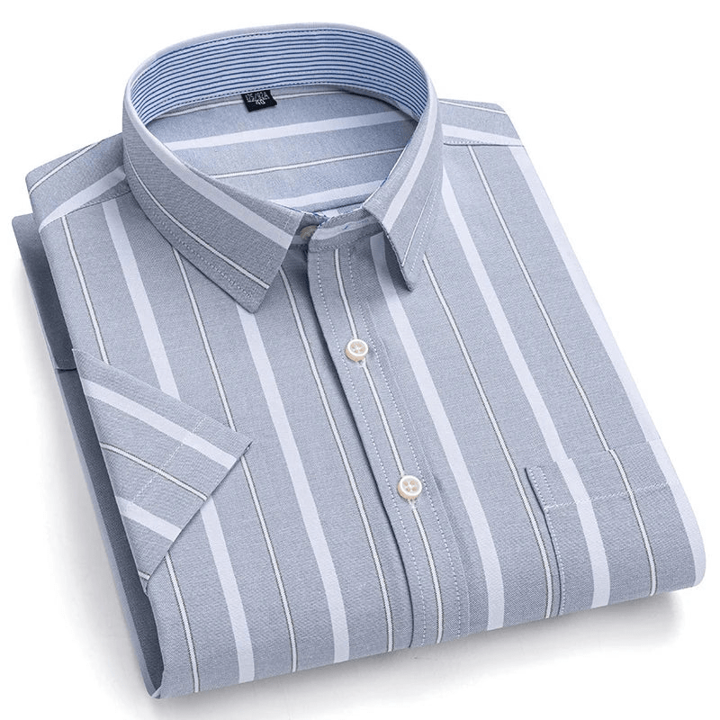 Levoire | Chemise classique pour hommes à manches courtes pour les occasions professionnelles et décontractées C