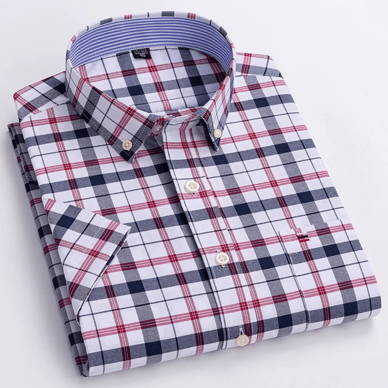 Levoire | Chemise classique pour hommes à manches courtes pour les occasions professionnelles et décontractées B
