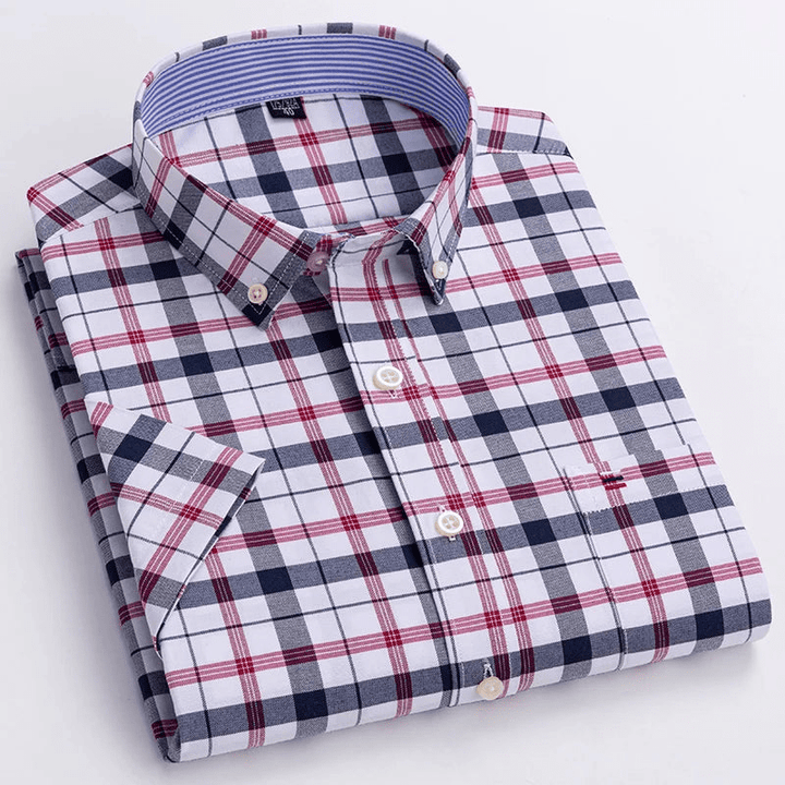 Levoire | Chemise classique pour hommes à manches courtes pour les occasions professionnelles et décontractées B