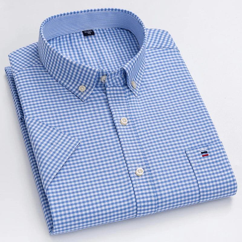 Levoire | Chemise classique pour hommes à manches courtes pour les occasions professionnelles et décontractées A