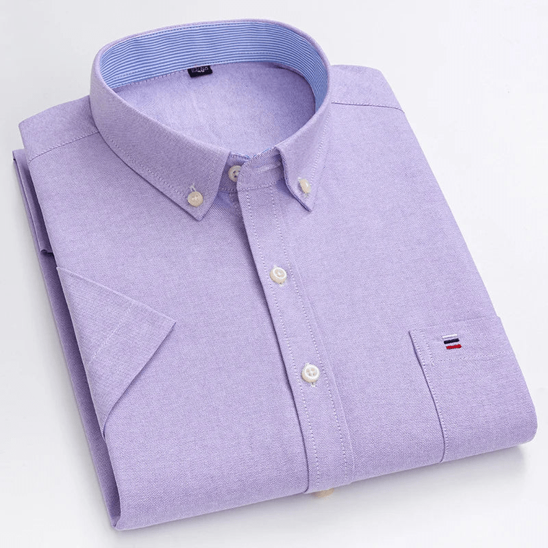 Levoire | Chemise classique pour hommes à manches courtes pour les occasions professionnelles et décontractées D