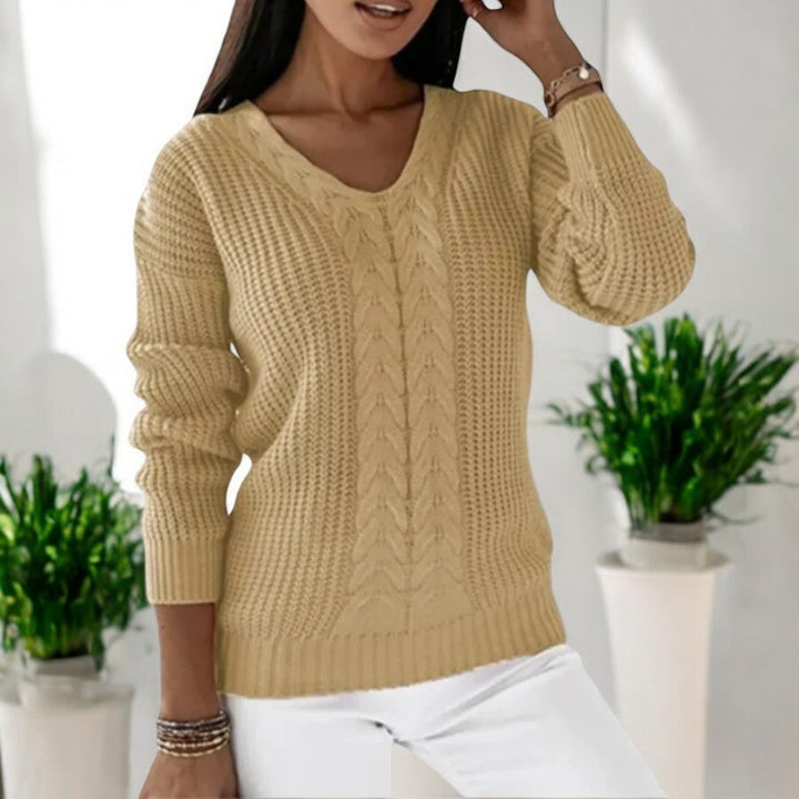 Levoire | Pull Classique En Tricot Orange pastel