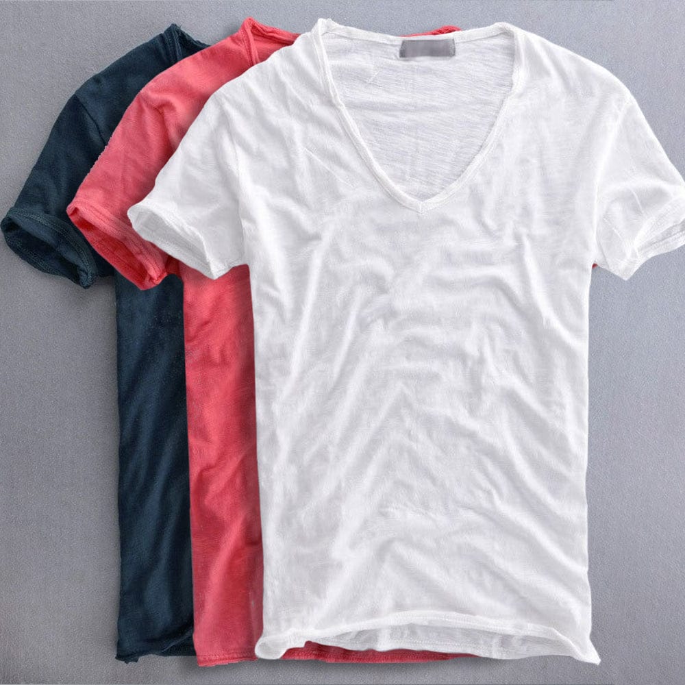 Levoire | T-Shirt Pour Hommes Classique Coupe Slim En Matériau Doux