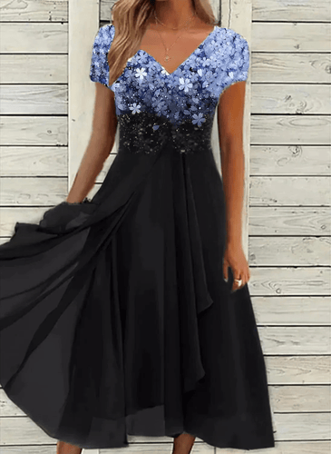 Levoire | Robe de fête en chiffon élégante pour femme midi