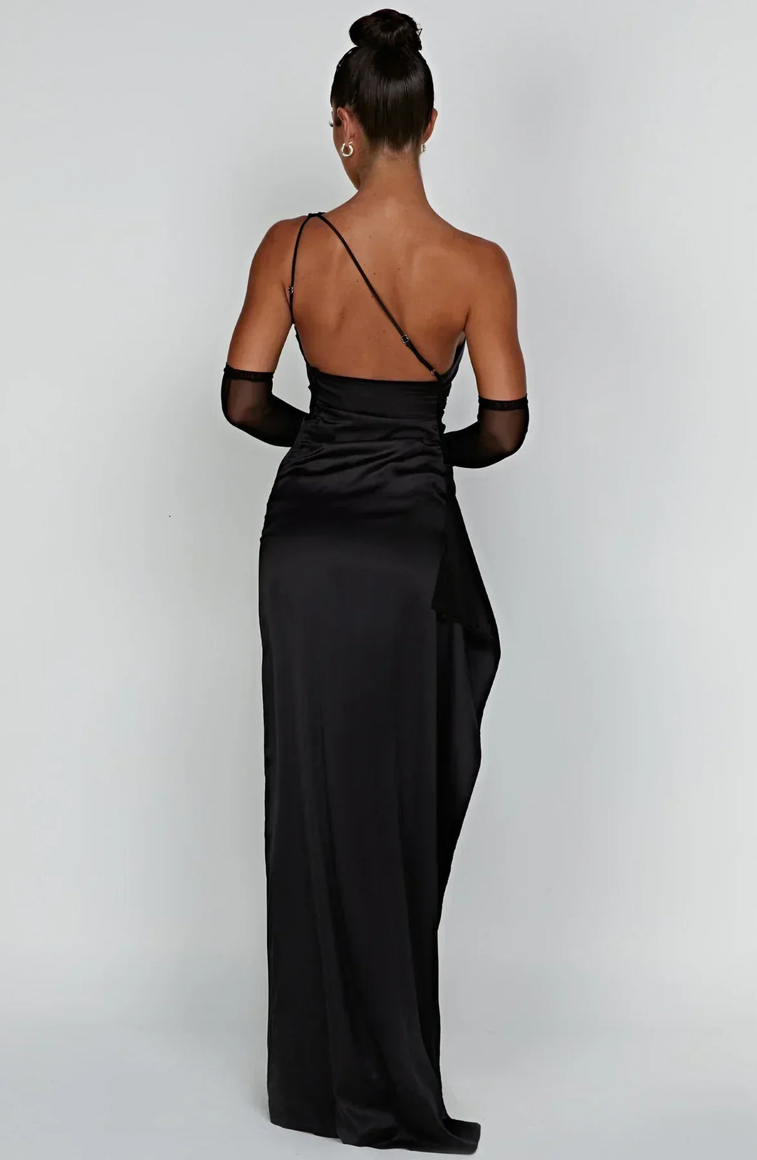 Levoire | Luxe Satino Robe À Une Épaule Avec Fente