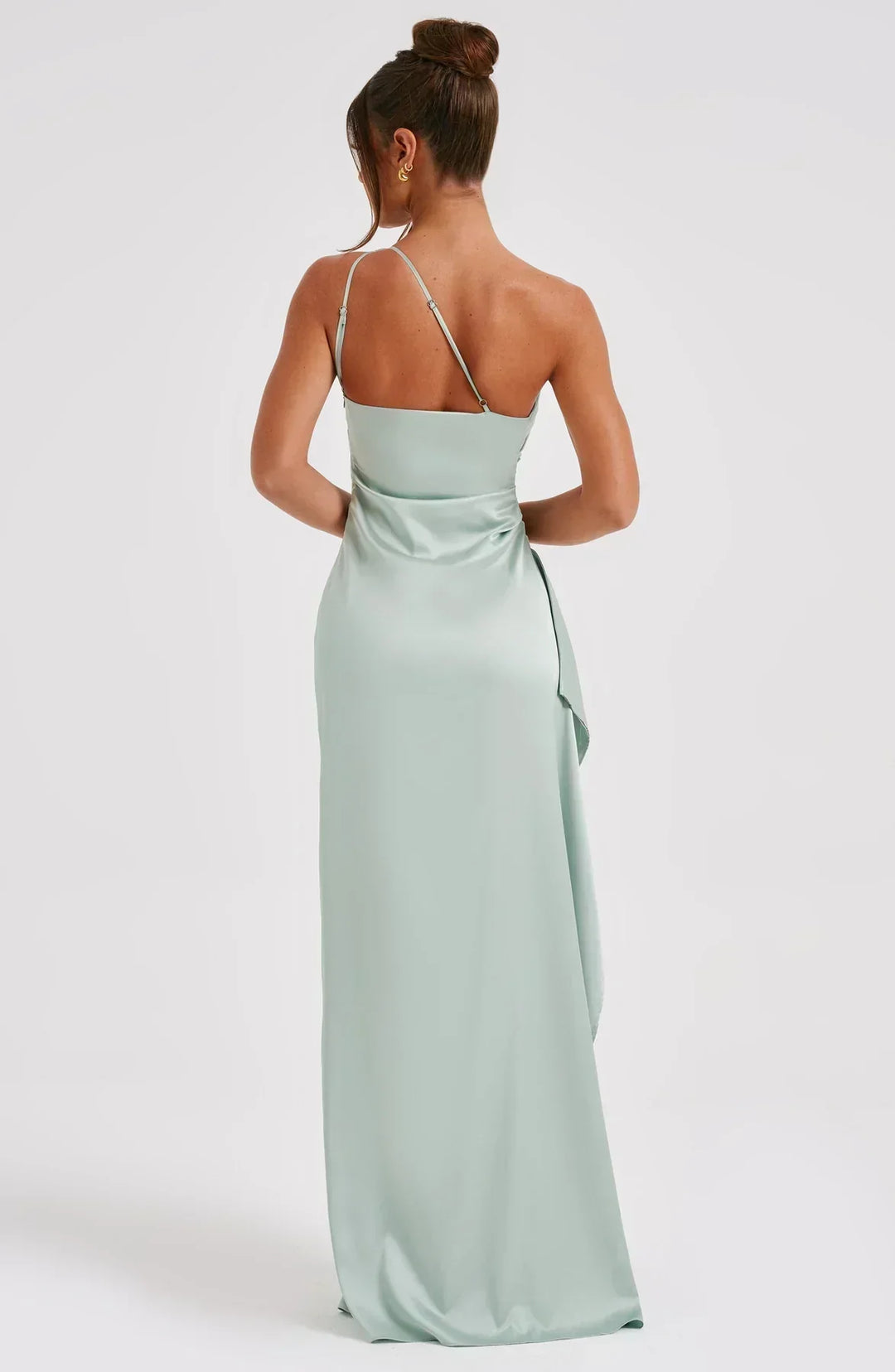 Levoire | Luxe Satino Robe À Une Épaule Avec Fente