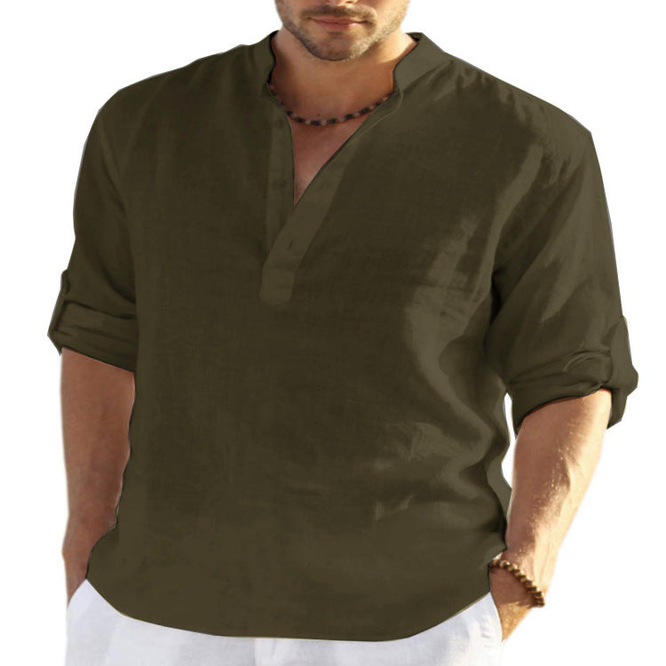 Levoire | Chemise D'Été Confortable Pour Hommes Vert militaire