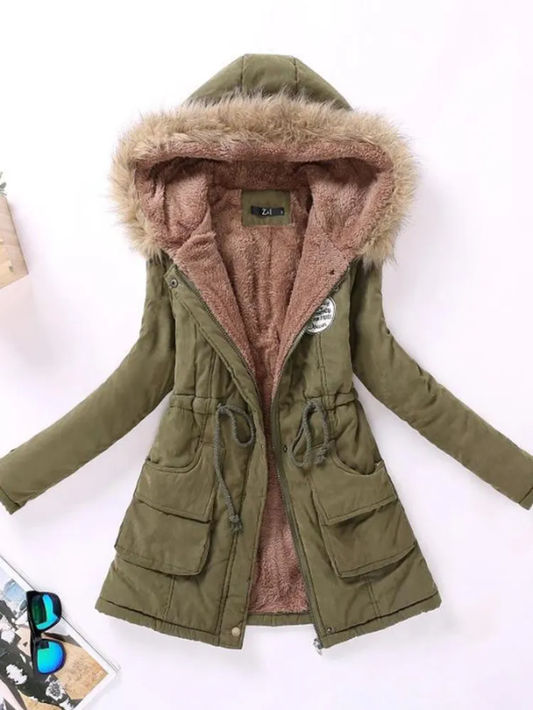 Levoire | Chic Moderne Veste Chaude Pour Femmes Vert olive