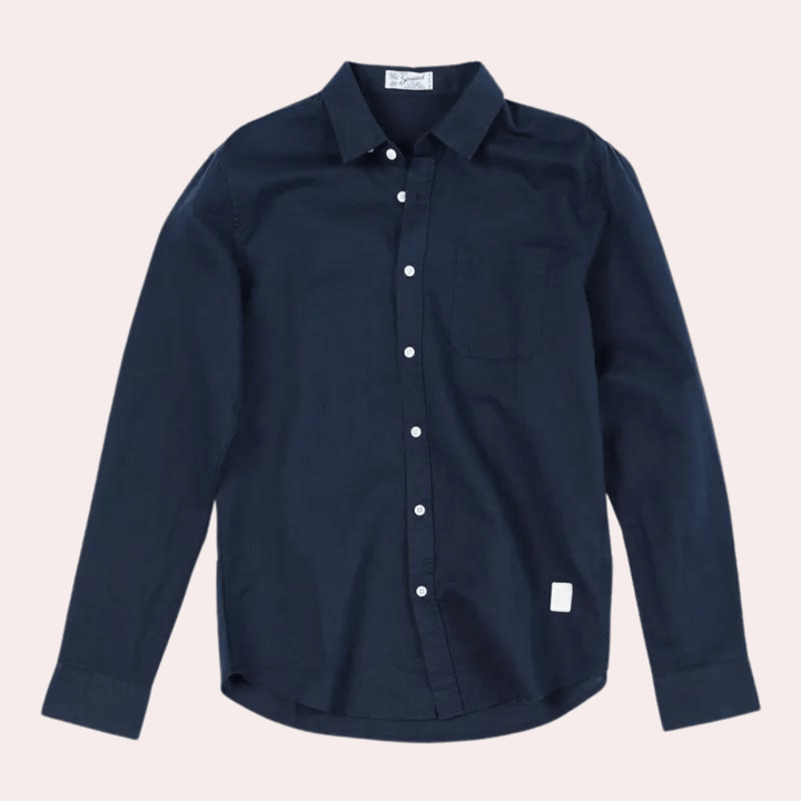 Levoire | Chemise Homme Aérée et Confortable Blouse Élégante Bleu marine