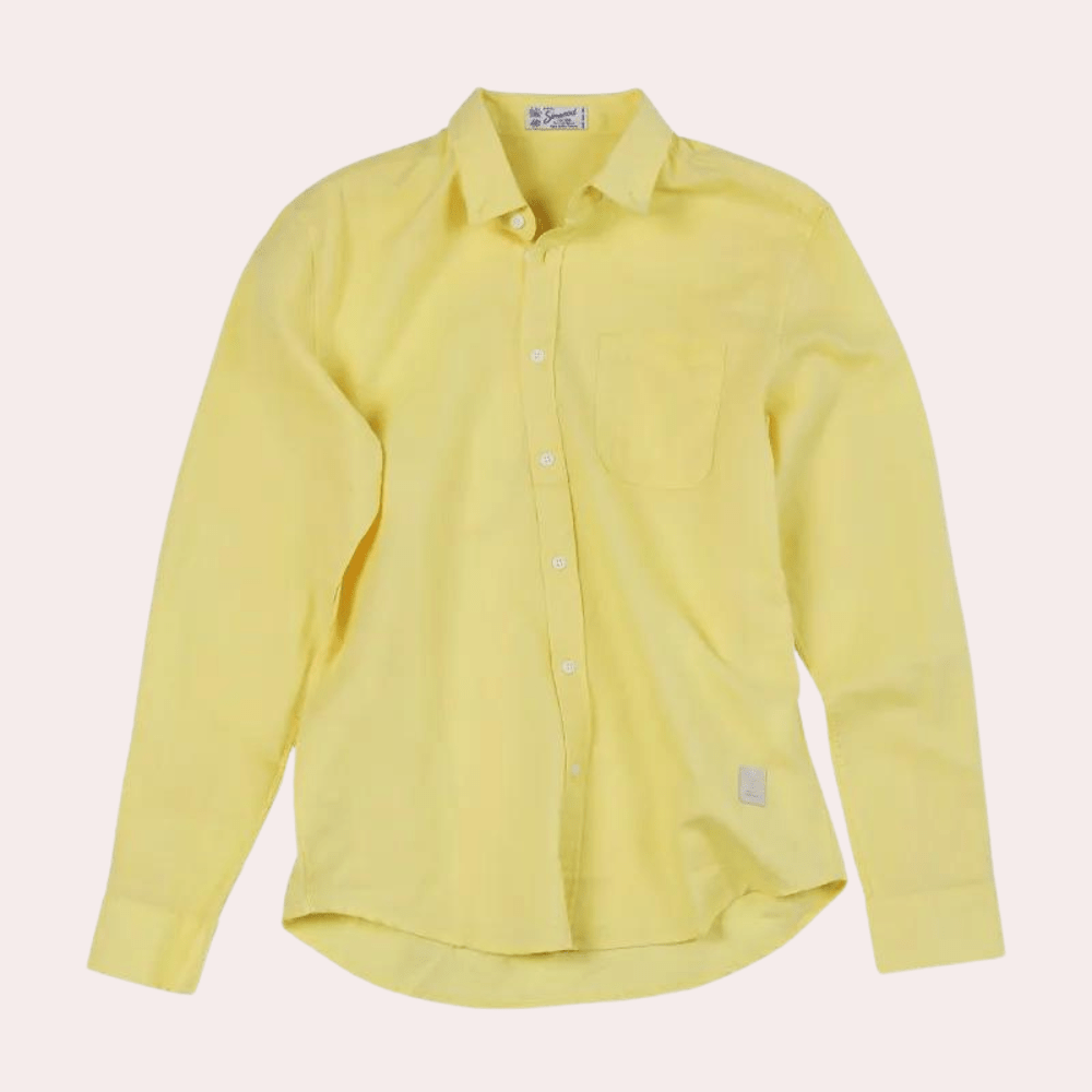 Levoire | Chemise Homme Aérée et Confortable Blouse Élégante Jaune
