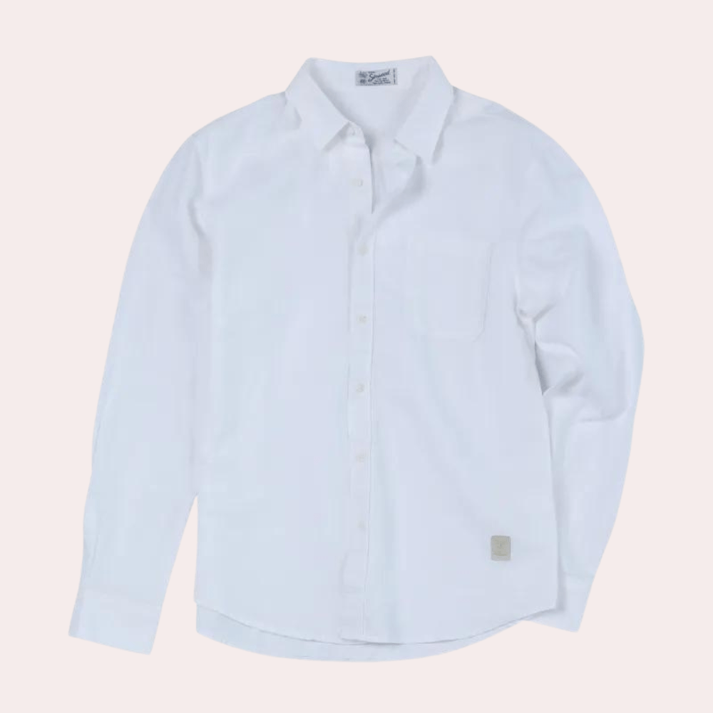 Levoire | Chemise Homme Aérée et Confortable Blouse Élégante Blanc