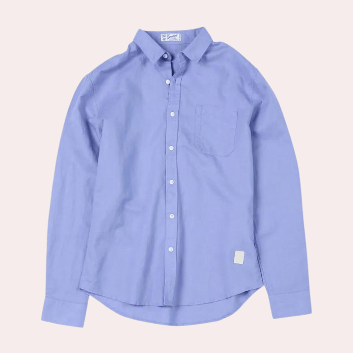 Levoire | Chemise Homme Aérée et Confortable Blouse Élégante Bleu