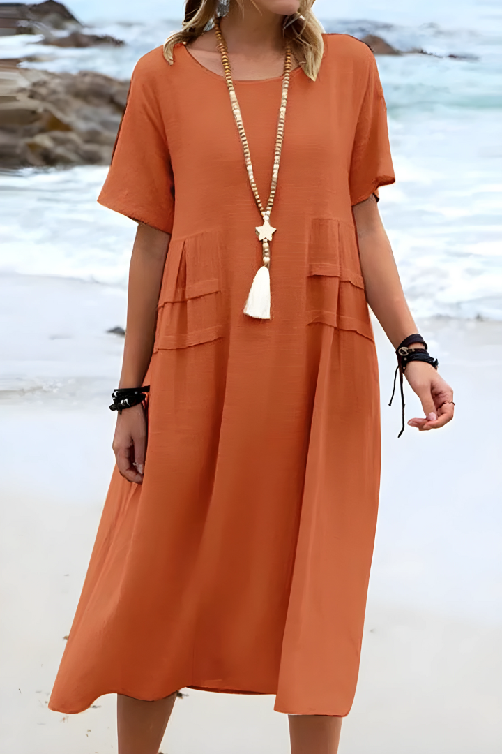 Levoire | Superbe Robe Qui Couvre Le Ventre Orange