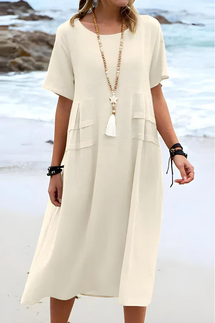 Levoire | Robe asymétrique moderne Beige