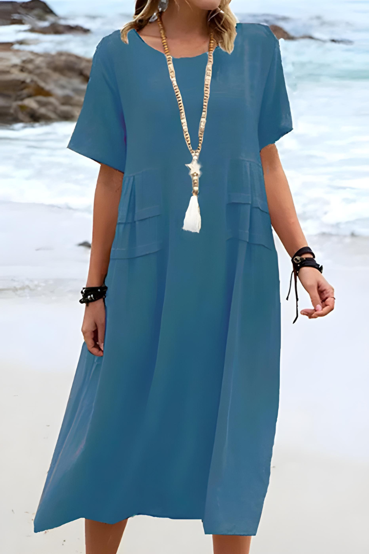 Levoire | Superbe Robe Qui Couvre Le Ventre Bleu