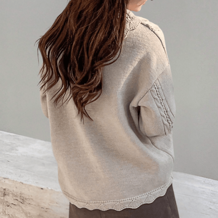 Levoire | Pull en khaki polyvalent pour femmes Sweatshirt Jumper Gilet